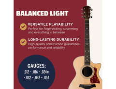 Stringjoy Light (12-54) Natural Bronze™ Phosphor Acoustic Guitar Strings image 4