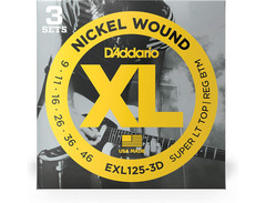 D'Addario EXL125-3D, Super Light Top/Regular Bottom, 9-46 image 2