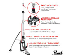 Pearl H2050 Eliminator Redline Hi-Hat Stand image 4