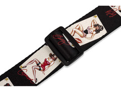 Levy's 2" Polyester Sonic Art Guitar/Bass Strap Pin Up Girls image 3