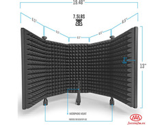AxcessAbles SF-101KIT Recording Studio Microphone Isolation Shield With Stand image 2