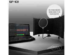 AxcessAbles SF-101KIT Recording Studio Microphone Isolation Shield With Stand image 4