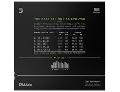 D'Addario NYXL Nickel Wound Light Top/Medium Bottom 5-String Bass Strings (45-125) image 3