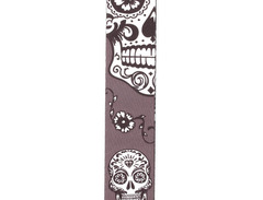 Planet Waves 2-Inch Woven Guitar Straps, Sugar Skulls - Black image 2