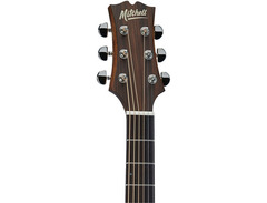 Mitchell T333CE-BST Solid Top Mahogany Auditorium Acoustic-Electric Guitar Edge Burst image 3