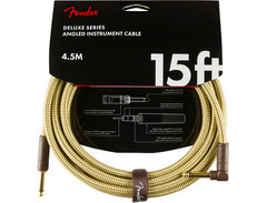 Fender Deluxe Series Instrument Cable - 15' Straight-Angle, Tweed image 2