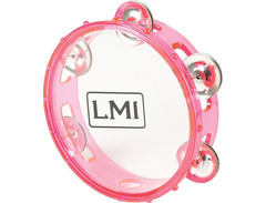 LMI Transparent Tambourine With Head Pink 15CM image 2