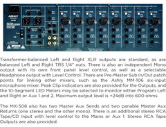 Ashly MX508 8-channel Rackmount Mixer image 3