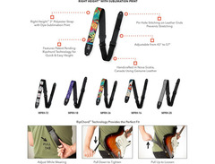 LEVY'S Black and White Checker Guitar Strap image 4