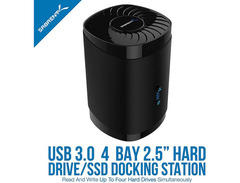 Sabrent USB 3.0 4 Bay 2.5″ Hard Drive/SSD Docking Station with Fan (DS-4SSD) image 2