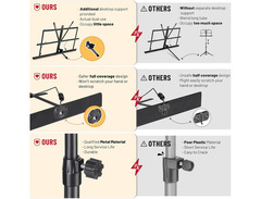 Cahaya 2 in 1 Dual-use Sheet Music Stand image 3