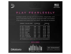 D'Addario NYXL Nickel Wound Super Light 09 - 80 8-String image 2