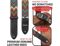 Amumu Multicolor Chevron Guitar Strap image 2