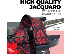 Perri's 2” RED CROSSES JACQUARD WITH LEATHER ENDS image 4