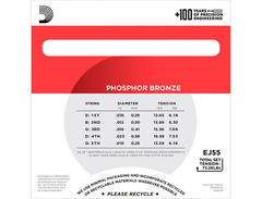 D'Addario EJ55 5-String Banjo Strings, Phosphor Bronze, Medium, 10-23 image 3
