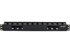 NavePoint 1U Horizontal 19-Inch Rack Mount Cable Management Raceway Duct Panel image 2