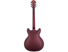 Grote 335 Style Jazz Electric Guitar Flame Maple top Semi-Hollow Body Matte Finished P90 Pickups image 2