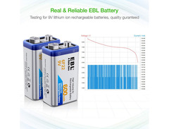 EBL rechargeable 9 volt batteries image 3