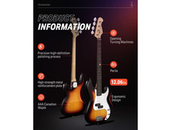 Donner DPB-510S Electric Bass Guitar image 4