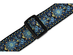 Levy's M8 2" Jacquard Weave Vintage Hootenanny Guitar Strap - Funky Blue #4 image 3