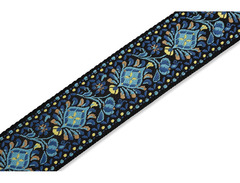 Levy's M8 2" Jacquard Weave Vintage Hootenanny Guitar Strap - Funky Blue #4 image 4