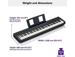 YAMAHA P71 88-Key Weighted Action Digital Piano with Sustain Pedal and Power Supply image 4