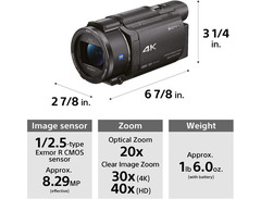 Sony FDR-AX53 4K Handycam with Exmor R CMOS sensor image 3