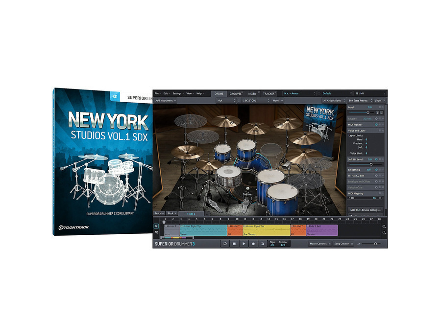 Toontrack New York Studio Vol. 1 SDX Expansion for Superior