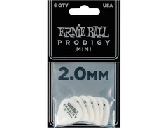 Ernie Ball Prodigy Guitar Picks 2.0 mm White Mini 6-pack image 2
