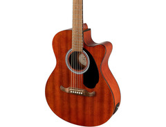 Fender Fa-135Ce All-Mahogany Concert Acoustic-Electric Guitar Mahogany image 4