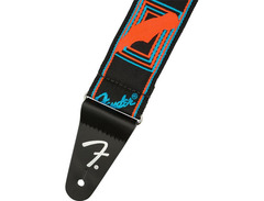 Fender Neon Monogram Guitar Strap - Blue/Orange image 4