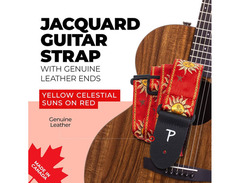 Perri's Jacquard Guitar Strap Red Suns image 4
