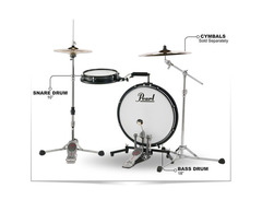 Pearl Compact Traveler 2-piece Drum Set with Snare Drum image 2