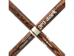 Promark Classic Forward 747 FireGrain Drumsticks - Hickory -5A - Wood Tip image 4