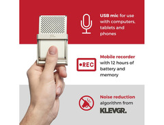 Tula Portable USB-C Microphone with Built-in Recorder image 3