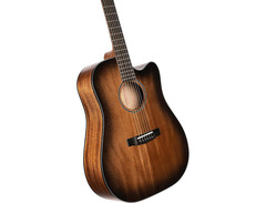 Cort Core Series Solid Mahogany Dreadnought Cutaway Guitar Black Burst image 2