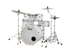 Pearl Export EXX728DB/C 8-piece Double Bass Drum Set with Snare Drum - Pure White image 4