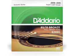 D'Addario EZ890 85/15 Bronze Acoustic Guitar Strings Super Light 9-45 image 2