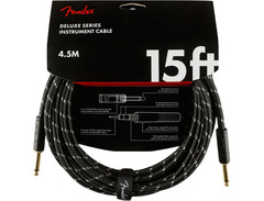 Fender 0990820083 Deluxe Series Straight to Straight Instrument Cable - 15 foot Black Tweed image 3