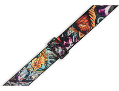 Levy's MP2TAT 2-inch Poly Tattoo Guitar Strap - New School image 3