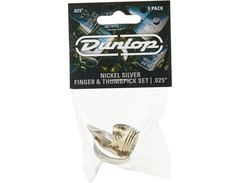 Dunlop Nickel Silver Finger and Thumbpicks - .025 inch (5-pack: 4 Fingerpicks, 1 Thumbpick) image 2