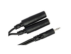 Hosa YMP-233 Y Cable - 3.5mm TRS Male to Dual 1/4 inch TRS Female image 4