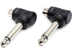 Hosa GPR-123 Right-angle Female RCA to Male 1/4 inch TS Adapter image 3