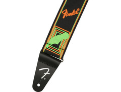 Fender Neon Monogrammed Guitar Strap - Green and Orange image 2