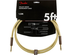 Fender 0990820094 Deluxe Series Straight to Straight Instrument Cable - 5 foot Tweed image 3