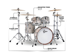 Gretsch Drums Renown RN2-E604 4-piece Shell Pack - Vintage Pearl image 2