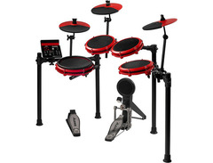 Alesis Nitro Max Mesh 8-Piece Electronic Drum Set With Bluetooth and BFD Sounds Red image 2