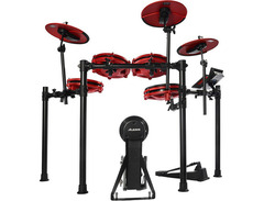 Alesis Nitro Max Mesh 8-Piece Electronic Drum Set With Bluetooth and BFD Sounds Red image 3