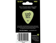 Ernie Ball P09225 Super Glow Medium Glow-In-The-Dark Guitar Picks (Bag of 12) image 2