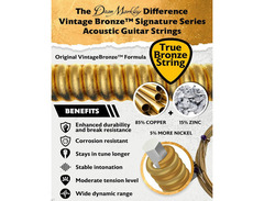 Dean Markley 2004 VintageBronze 85/15 Bronze Acoustic Guitar Strings - .012-.054 Medium Light image 2